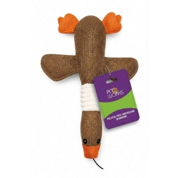 Pet Works Pelúcia Pato Americano Marrom para Pets