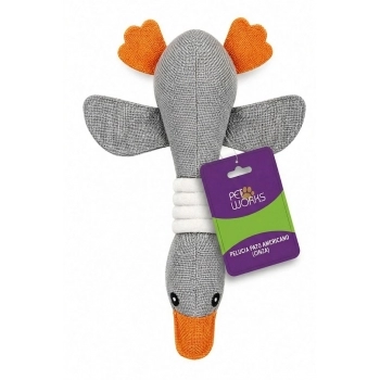 Pet Works Pelúcia Pato Americano Cinza para Pets