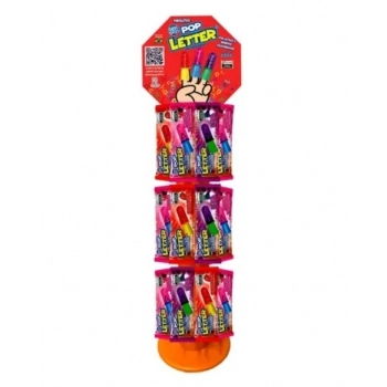 PIRULITO BEST POP LETTER SORTIDO TORRE 06X30X14G