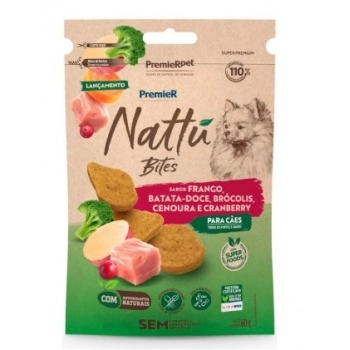 Premier Nattu Bites para Cães Frango e Batata Doce 60g