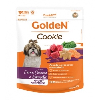 Golden Cookie Adultos Porte Pequeno Carne Cenoura e Espinafre 350g