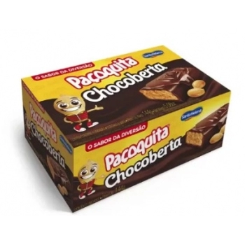 Paçoquita com Cobertura de Chocolate Santa Helena 144g Display com 8 Unidades