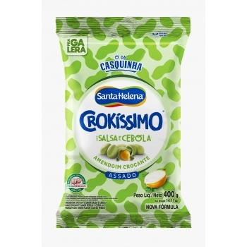 Amendoim Crokíssimo Salsa e Cebola Santa Helena 400g Caixa com 30 Unidades