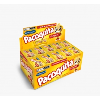 Paçoquita Santa Helena Quadrada 1kg Caixa com 50 Unidades