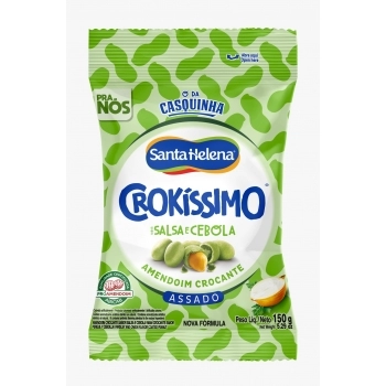 Amendoim Crokíssimo Salsa e Cebola Santa Helena 150g Caixa com 24 Unidades