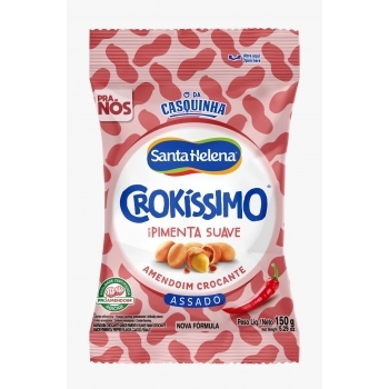 Amendoim Crokíssimo Pimenta Suave Santa Helena 150g Caixa com 24 Unidades