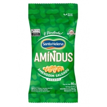 Amendoim Amindus Salgado 90g Caixa com 36 Unidades