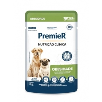 Ração Úmida Premier Nutrição Clínica Cães Obesidade Sachê 85g Caixa com 20 Unidades