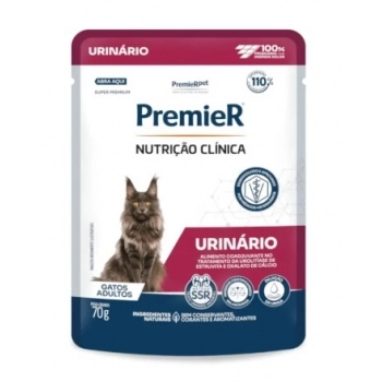 Ração Úmida Premier Nutrição Clínica Gatos Urinário Sachê 70g Caixa com 20 Unidades