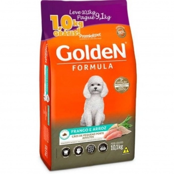 Ração Golden Fórmula Cães Adultos Frango Mini Bits 10,1kg Pague 9 Leve 10
