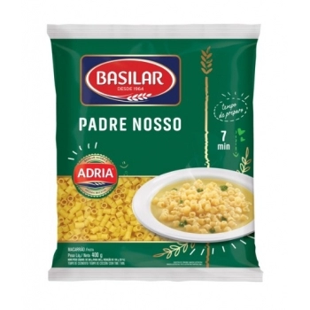 Macarrão Padre Nosso Basilar 400g Caixa com 24 Unidades