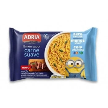 Macarrão Instantâneo Lámen Assado Carne Suave Adria 75g Caixa com 50 Unidades