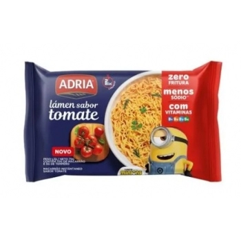 Macarrão Instantâneo Lámen Assado Tomate Adria 75g Caixa com 50 Unidades
