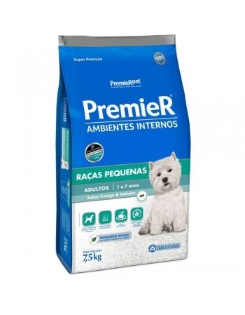 Ração Premier Ambientes Internos para Cães Adultos Sabor Frango 7,5kg