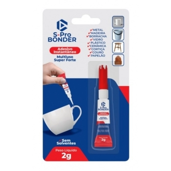 Cola Instantânea S-Pro Bonder 2g Blister Display com 24 Unidades