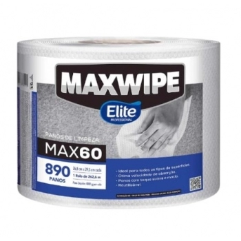 Pano de Limpeza Maxwipe MAX60 Softys Bobina com 890 Folhas