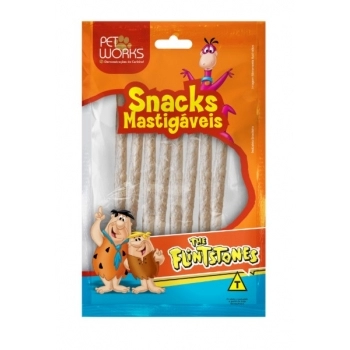 Palitos Rígidos Naturais 6mm para Cães Pet Works The Flintstones Pacote com 20 Unidades