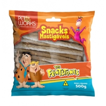 Palitos Rígidos 5x8mm Pet Works The Flintstones para Cães 500g