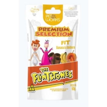 Petisco Natural para Cães Pet Works The Flintstones Premium Selection Fit Banana e Abóbora 60g