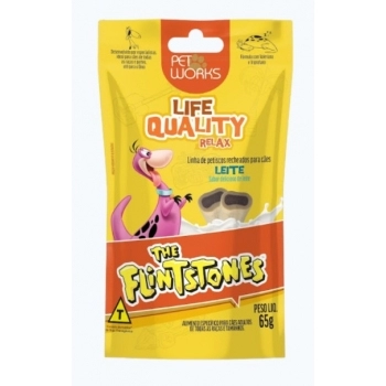 Petisco para Cães Pet Works The Flintstones Life Quality Relax Sabor Leite 65g
