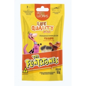 Petisco para Cães Pet Works The Flintstones Life Quality Relax Sabor Frango 65g