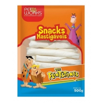Petisco Mastigável Twist para Cães Pet Works The Flintstones 500g Caixa com 12 Unidades