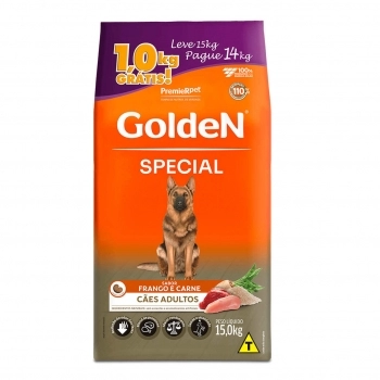 Ração Golden Special para Cães Adultos 15kg Pague 14 Leve 15kg