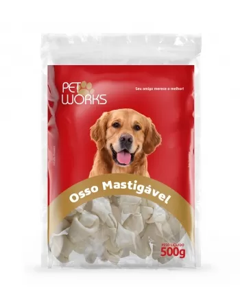 Petisco Pet Works Osso Nó Cães Tamanho 2"3" 500g