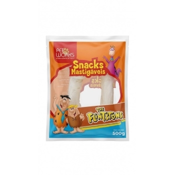 Osso Nó Natural para Cães Pet Works The Flintstones 10/11" 500g Caixa com 8 Unidades