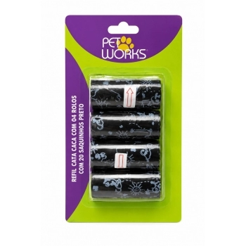 Pet Works Refil Cata Caca Black para Pets