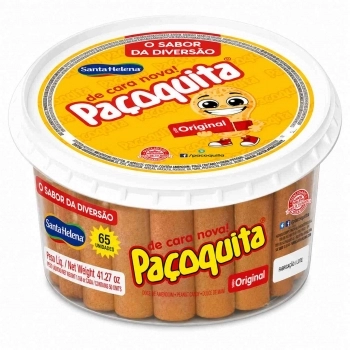 Paçoca Paçoquita Rolha Desembalada Santa Helena 1,17kg Pote com 65 Unidades