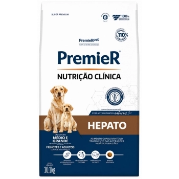 Ração Premier Nutrição Clínica para Cães Adultos Médio e Grande Porte Hepática 10,1kg