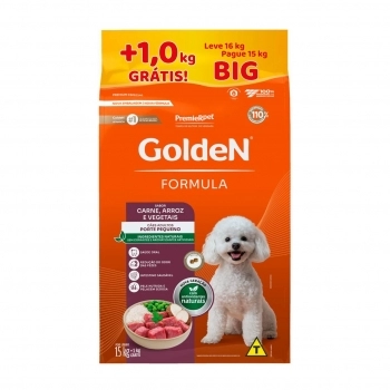 Ração Golden Fórmula para Cães Adultos Sabor Carne 16kg Big