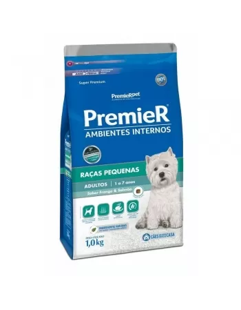 Ração Premier Ambientes Internos Cães Adultos Frango 1kg