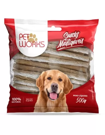 Petisco Pet Works Palitos Rígidos Naturais Cães 6mm 500g