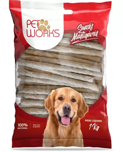 Petisco Pet Works Palitos Rígidos Naturais Cães 6mm 1kg