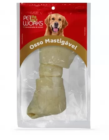 Petisco Pet Works Osso Nó Cães Tamanho 3"4"