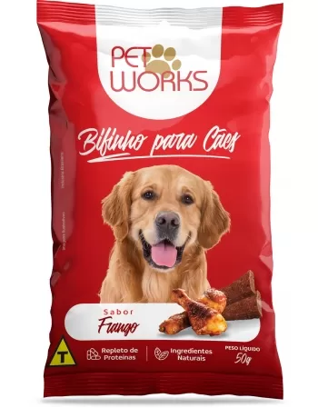 Petisco Pet Works Bifinho Cães Frango 20X50g