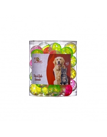 Bola Animada para Gatos Pet Works Sortida — Pote com 40 Unidades