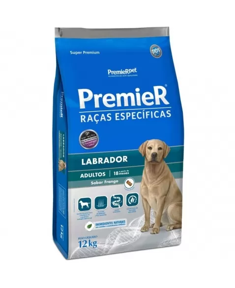 Ração Premier Raças Específicas Cães Adultos Labrador 12kg