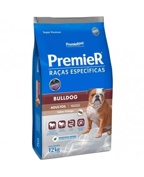 Ração Premier Raças Específicas Cães Adultos Bulldog 12kg