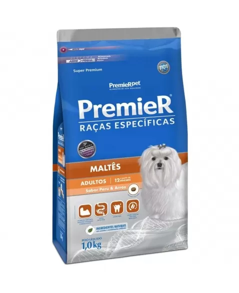 Ração Premier Raças Específicas Cães Adultos Maltes 1kg