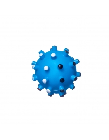 Brinquedo Pet Works Bola Espinho de Vinil Azul 7,5cm para Cães