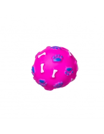 Brinquedo Pet Works Bola Patinhas de Vinil Rosa 7,5cm para Cães