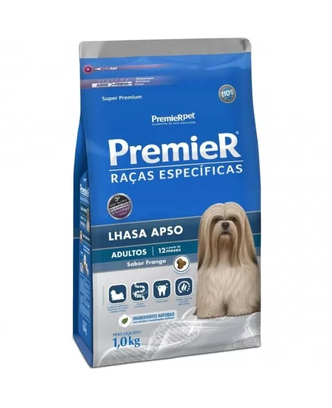 Ração Premier Raças Específicas Cães Adultos Lhasa Apso 1kg