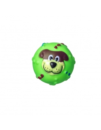 Brinquedo Pet Works Bola de Vinil Carinhas Sortidas 7,5cm para Cães