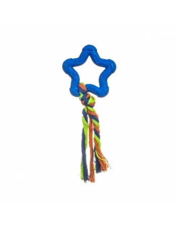 Brinquedo Mordedor Argola Estrela com Corda Looney Tunes Pet Works 7cm Sortido 1 Unidade