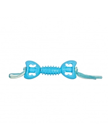 Brinquedo Pet Works Halteres de Pelúcia com Corda para Cães 18cm (Cores Sortidas)