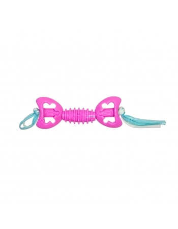 Brinquedo Pet Works Halteres de Pelúcia com Corda para Cães 18cm (Cores Sortidas)
