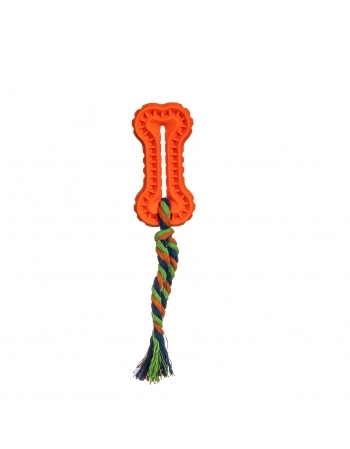 Brinquedo Mordedor Osso Cravo com Corda Pet Works Sortido 1 Unidade